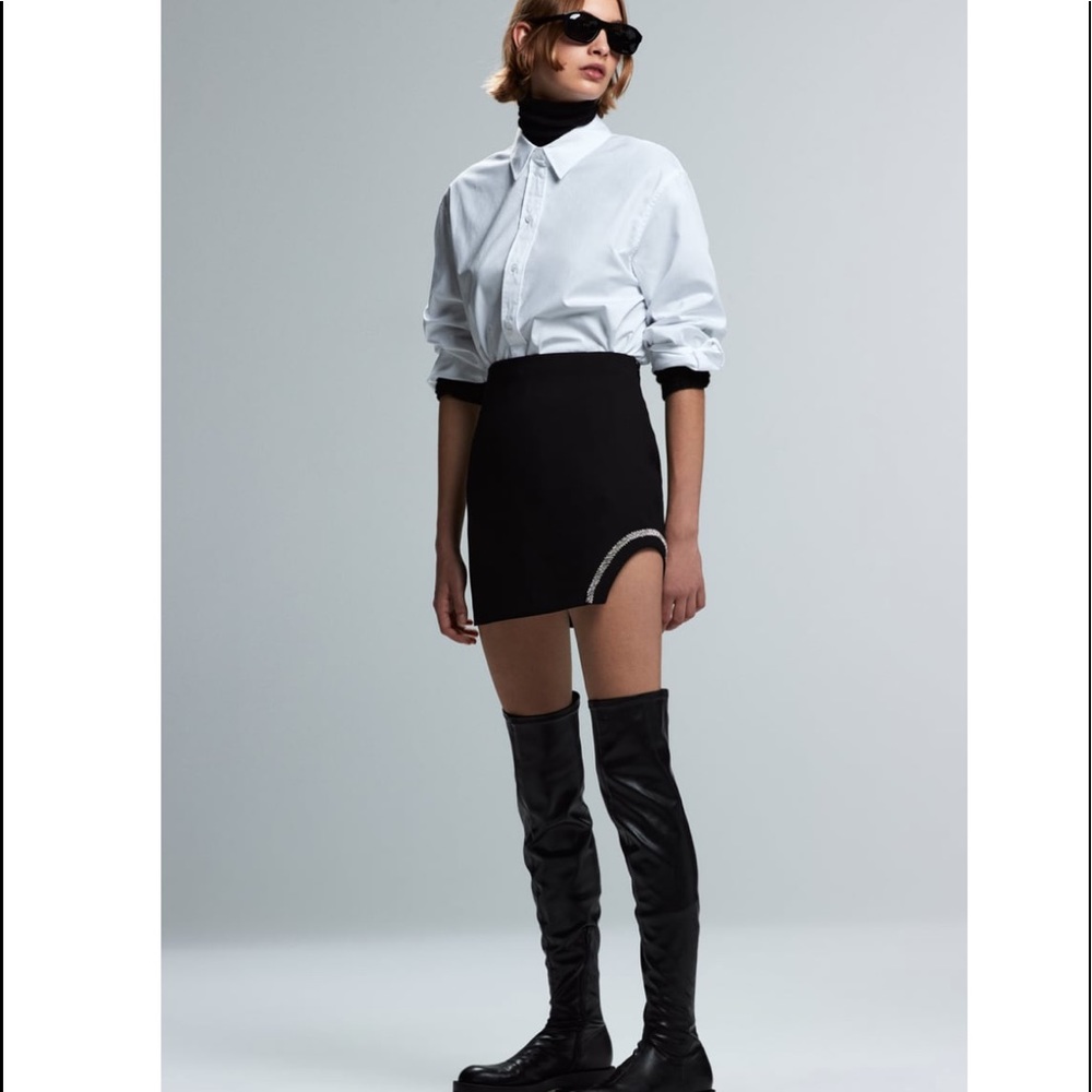 NWT ZARA SKIRT W/ jewel